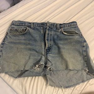 Levi’s shorts, distressed style, orange label